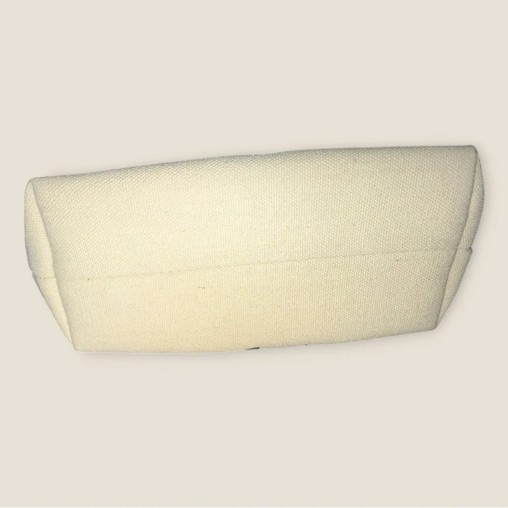 Shiseido‎ Cosmetic Bag Canvas Pouch Makeup Zipper Neon Trim Travel Case